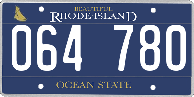 RI license plate 064780