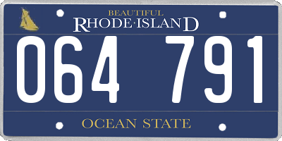 RI license plate 064791