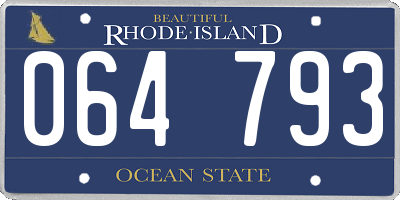 RI license plate 064793