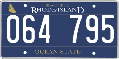 RI license plate 064795
