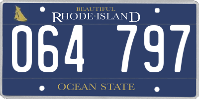 RI license plate 064797