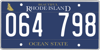 RI license plate 064798