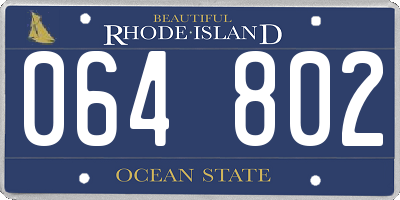 RI license plate 064802