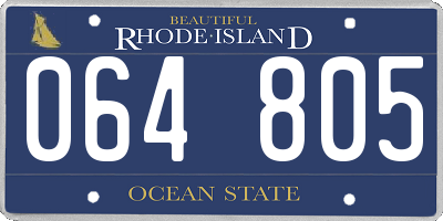 RI license plate 064805