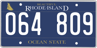 RI license plate 064809