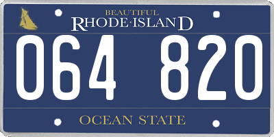 RI license plate 064820