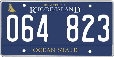 RI license plate 064823