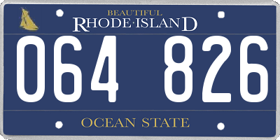 RI license plate 064826