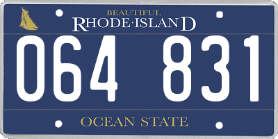 RI license plate 064831