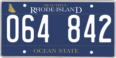 RI license plate 064842