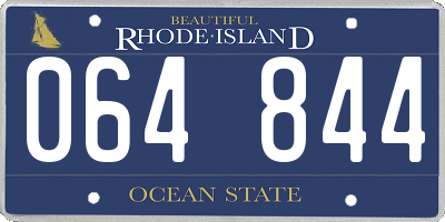 RI license plate 064844