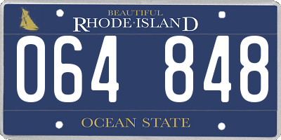 RI license plate 064848