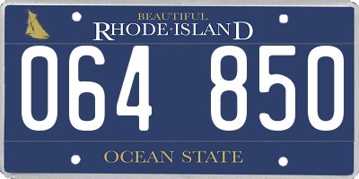 RI license plate 064850