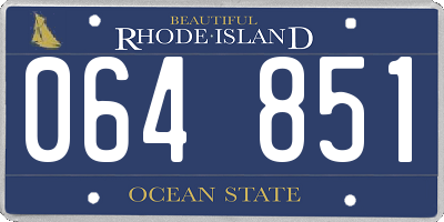 RI license plate 064851