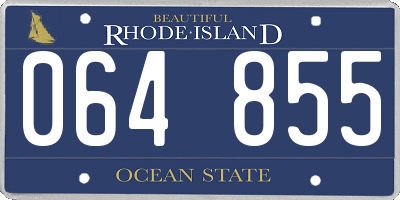 RI license plate 064855