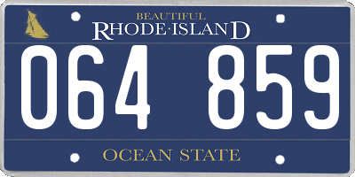 RI license plate 064859