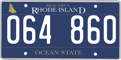 RI license plate 064860
