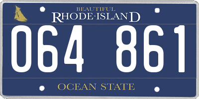 RI license plate 064861