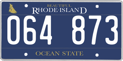 RI license plate 064873