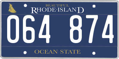RI license plate 064874