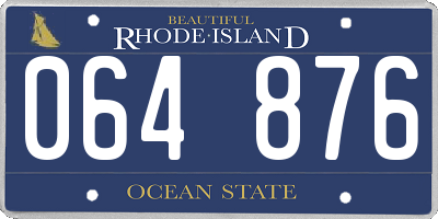 RI license plate 064876