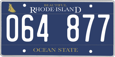 RI license plate 064877