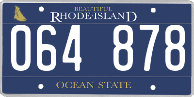 RI license plate 064878