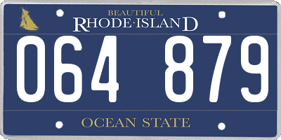 RI license plate 064879