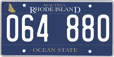 RI license plate 064880