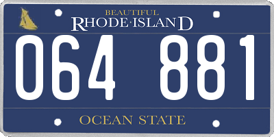 RI license plate 064881