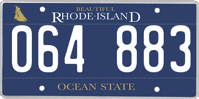 RI license plate 064883