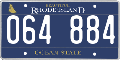 RI license plate 064884