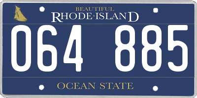 RI license plate 064885