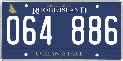 RI license plate 064886