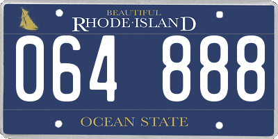 RI license plate 064888