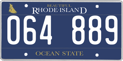 RI license plate 064889