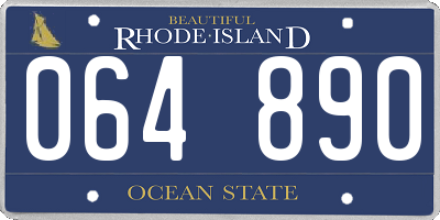 RI license plate 064890