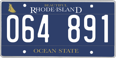 RI license plate 064891