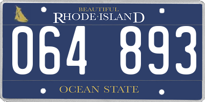 RI license plate 064893