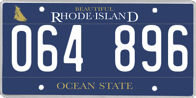 RI license plate 064896