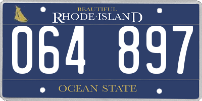 RI license plate 064897