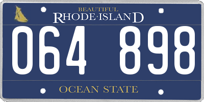RI license plate 064898