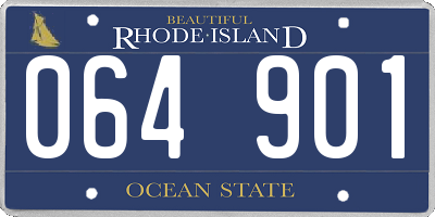 RI license plate 064901