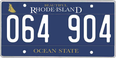RI license plate 064904