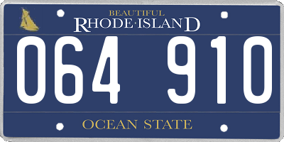 RI license plate 064910