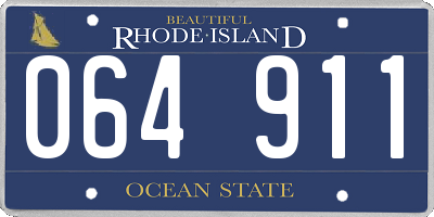 RI license plate 064911