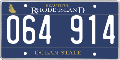 RI license plate 064914