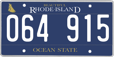 RI license plate 064915