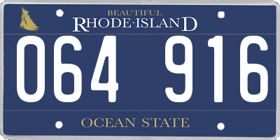 RI license plate 064916