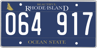 RI license plate 064917
